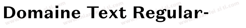 Domaine Text Regular字体转换